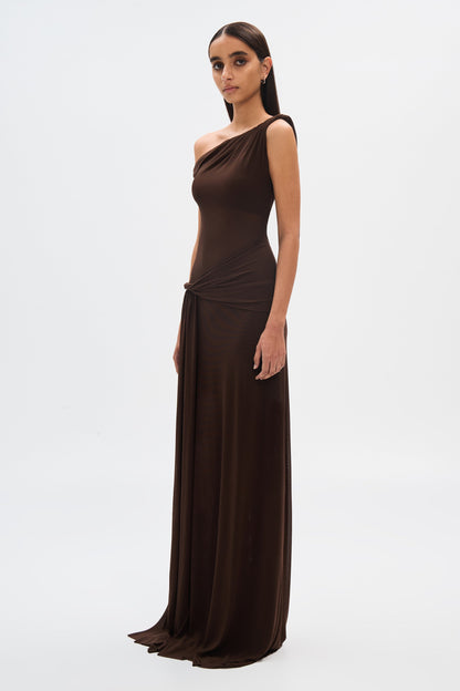 Lizzie | Women’s One-Shoulder Draped Maxi Dress