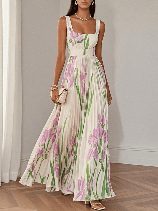 Celina | Sleeveless Chiffon Maxi Dress