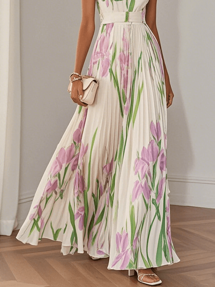 Celina | Sleeveless Chiffon Maxi Dress