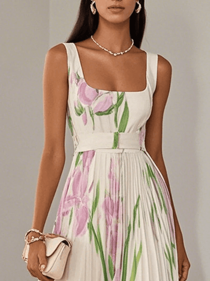 Celina | Sleeveless Chiffon Maxi Dress