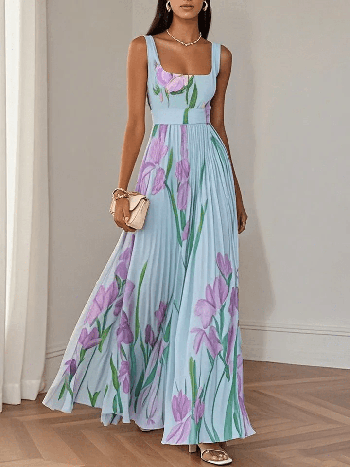 Celina | Sleeveless Chiffon Maxi Dress