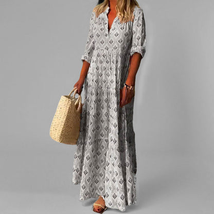 Saphira | Women’s Vintage Print Maxi Dress