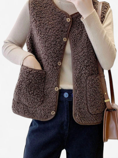 Marisol | Women’s Sleeveless Button-Down Gilet Vest