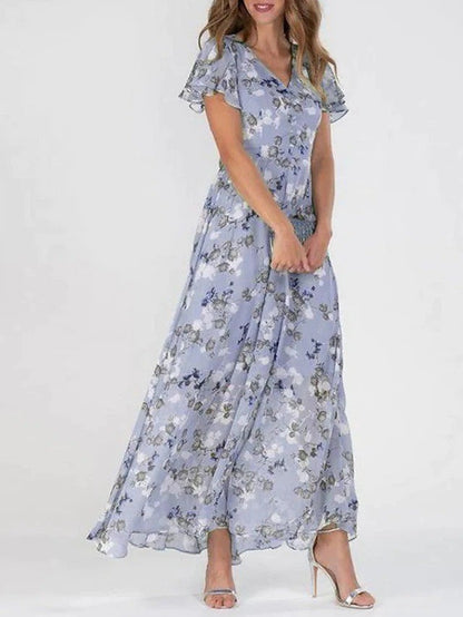 Marisse | Women’s Floral V-Neck Maxi Dress