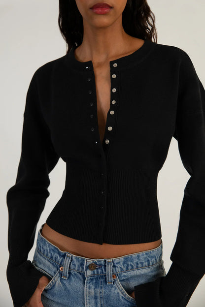 Mara | Women’s Cropped Button-Up Cardigan