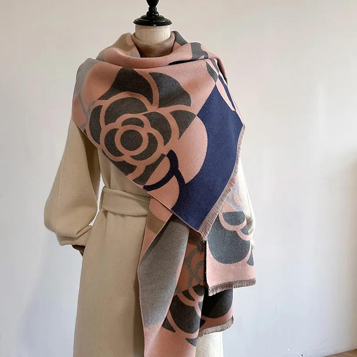 Elara | Reversible Cashmere Printed Scarf