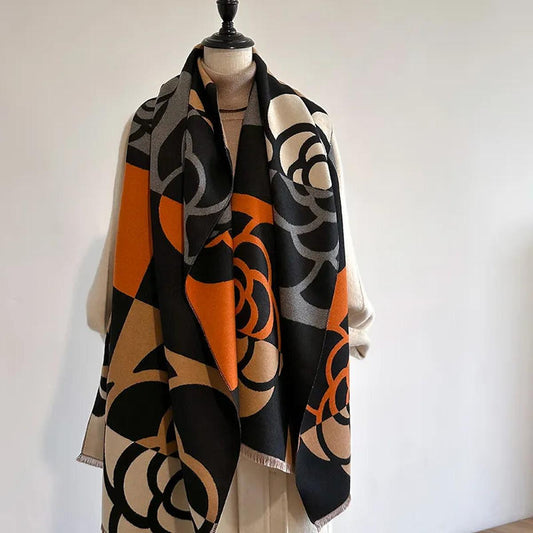 Elara | Reversible Cashmere Printed Scarf