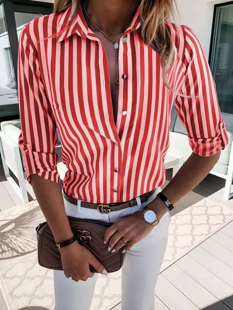 Sabrina | Women’s Striped Button-Down Shirt