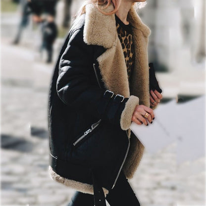 Cenara | Women’s Faux Shearling Aviator Jacket