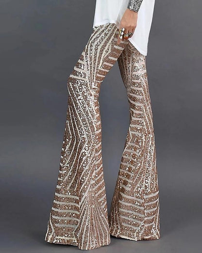 Mirelle | Women’s Flared Sequin Trousers