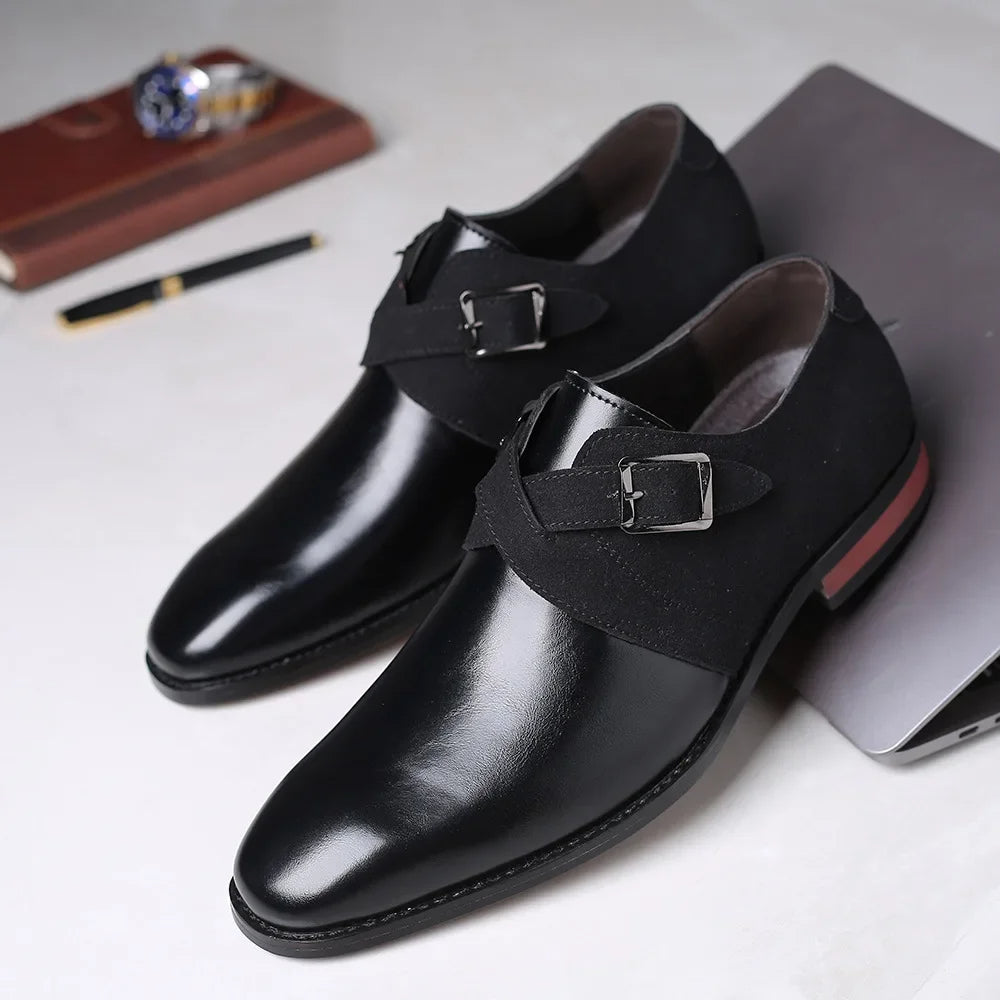 Malvren | Men’s Dual-Tone Suede & Vegan Leather Loafers