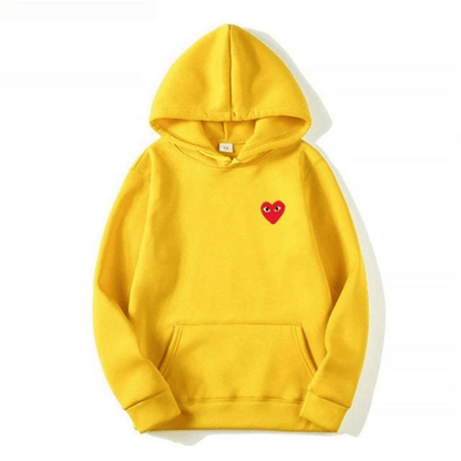 Amora | Unisex Cotton Heart-Logo Hoodie