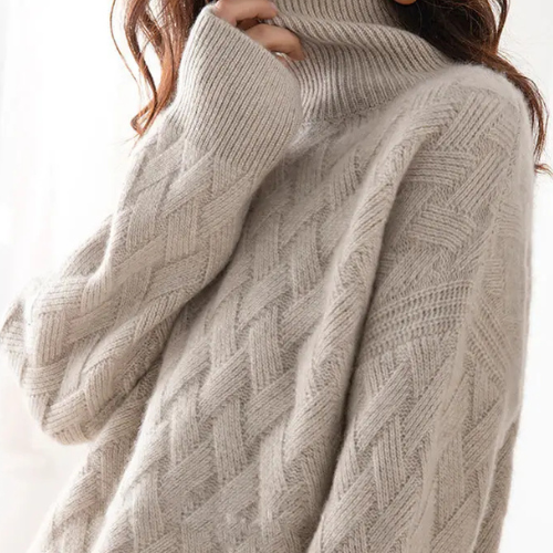 Wynera | Women’s High-Stretch Chevron Wool Sweater