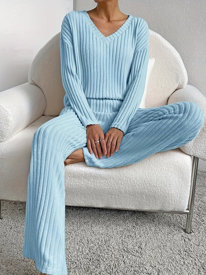 Wylera | Women’s Two-Piece Ribbed Lounge Set