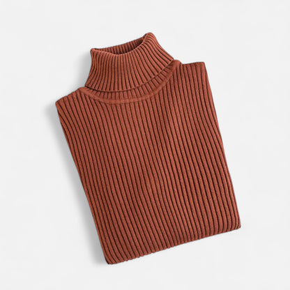 Jovetta | Women’s Ribbed Fold-Over Turtleneck Sweater