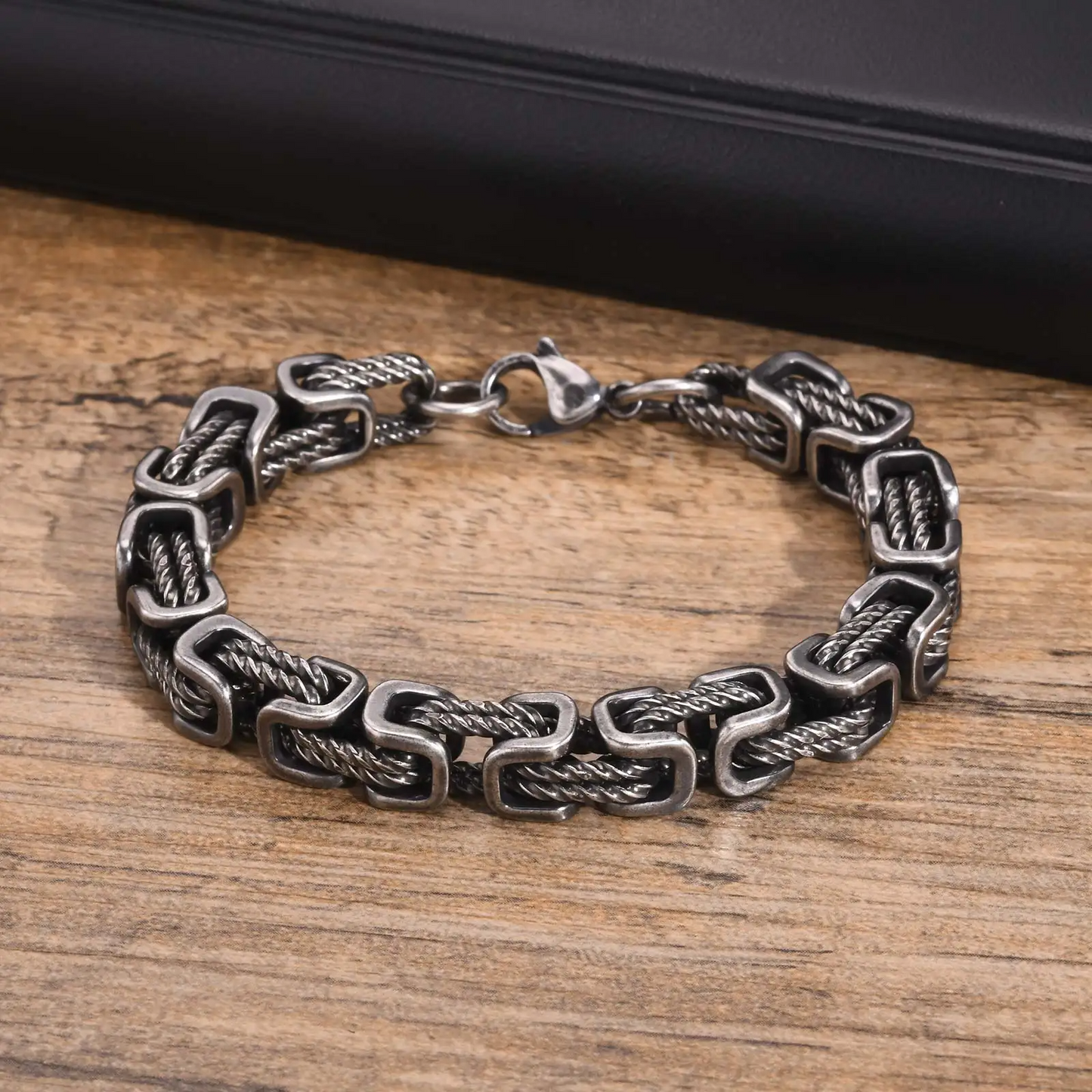 Oxmar | Men’s Woven-Core Stainless Steel Bracelet