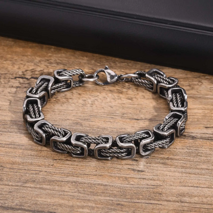 Oxmar | Men’s Woven-Core Stainless Steel Bracelet
