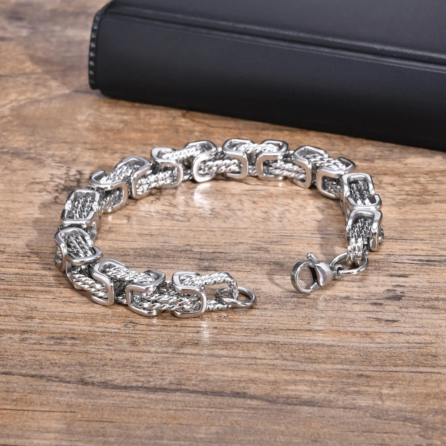 Oxmar | Men’s Woven-Core Stainless Steel Bracelet