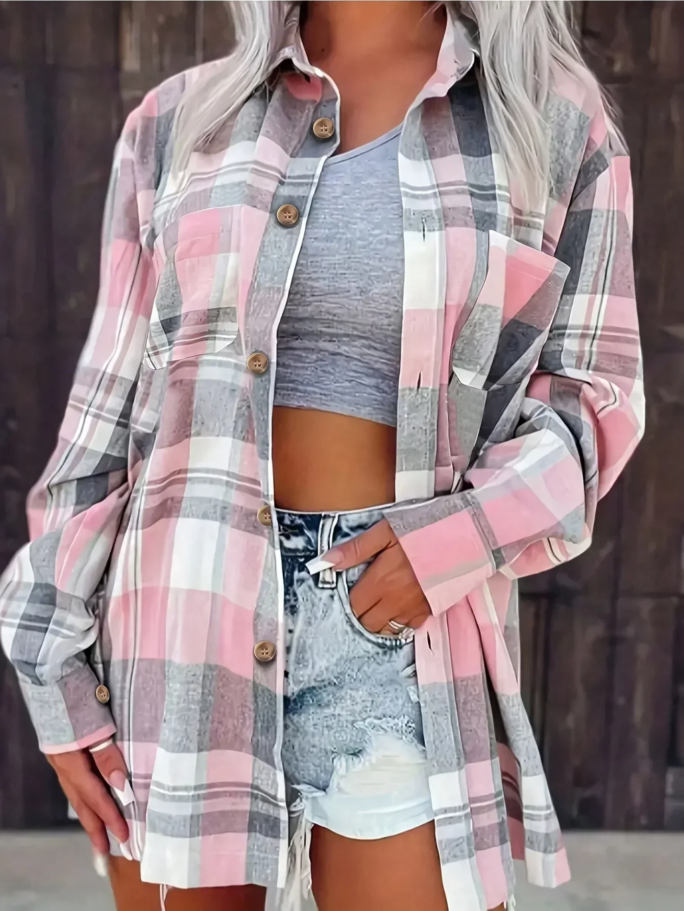 Daphne | Women’s Soft Plaid Layering Shirt