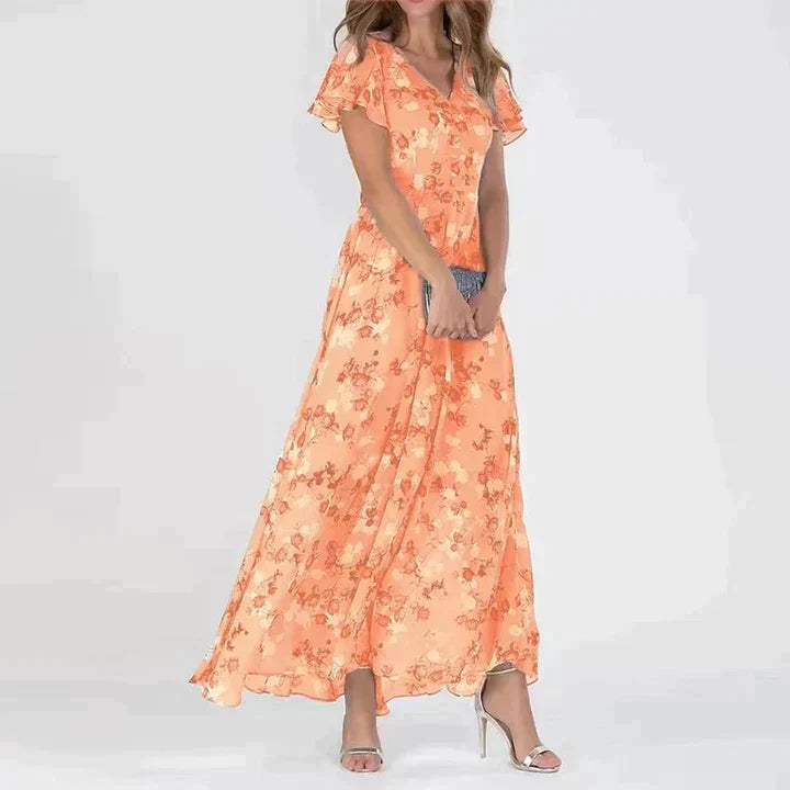 Marisse | Women’s Floral V-Neck Maxi Dress