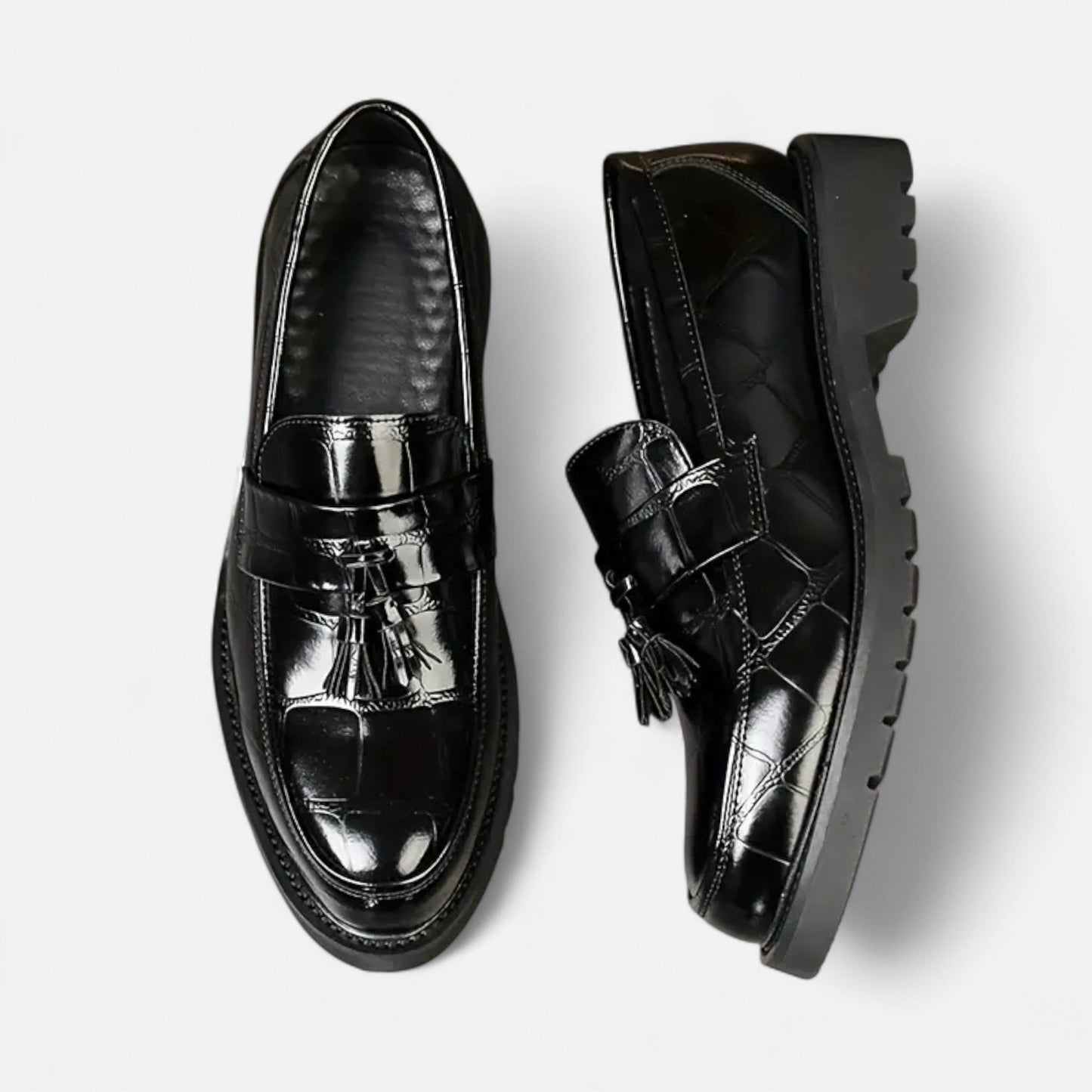 Javrin | Men’s Vintage-Fringe Loafers