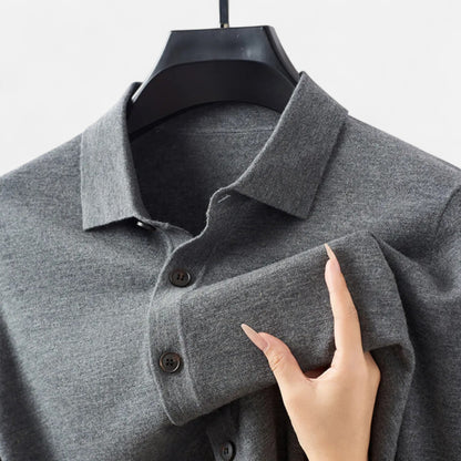 Rheomar | Men’s Fine Worsted Wool Button-Up Sweater