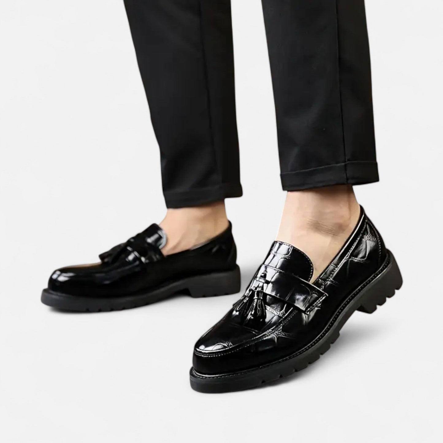 Javrin | Men’s Vintage-Fringe Loafers