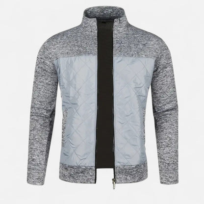 Riverton | Men’s Zip Jacket – Refined Knit Autumn Elegance