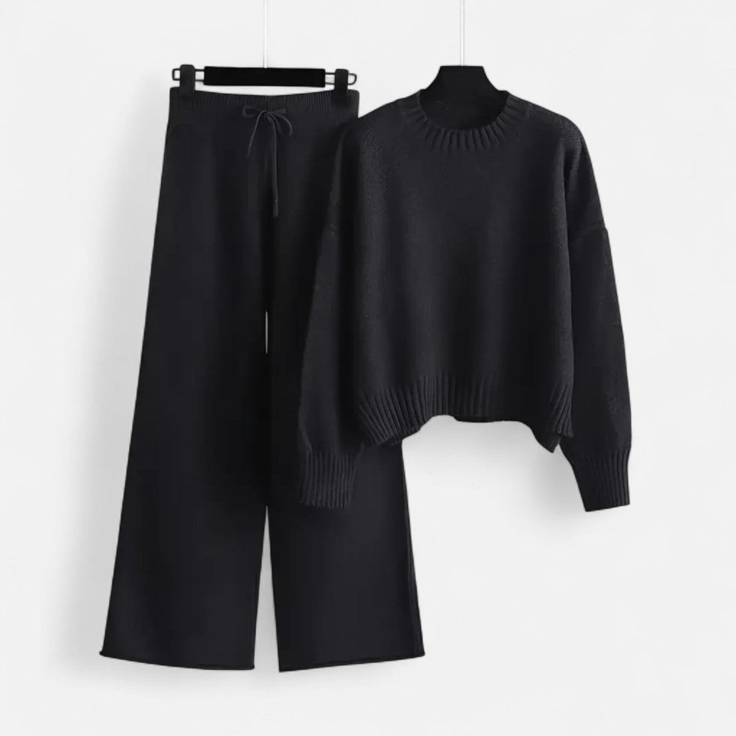 Quaryana | Women’s Knit Set – Sweater & Wide-Leg Elegance