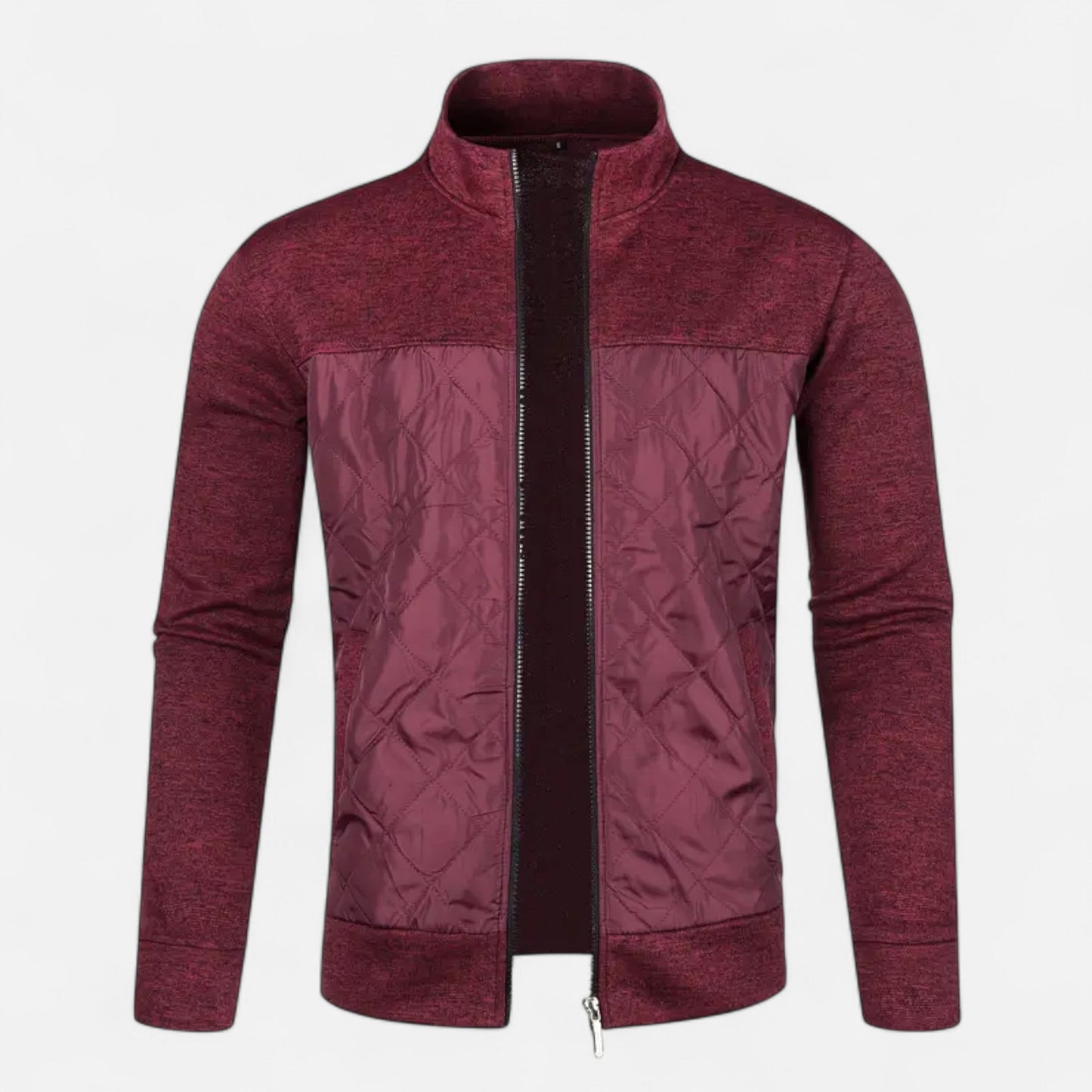 Riverton | Men’s Zip Jacket – Refined Knit Autumn Elegance
