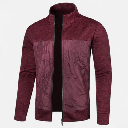 Riverton | Men’s Zip Jacket – Refined Knit Autumn Elegance
