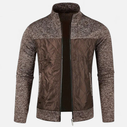 Riverton | Men’s Zip Jacket – Refined Knit Autumn Elegance