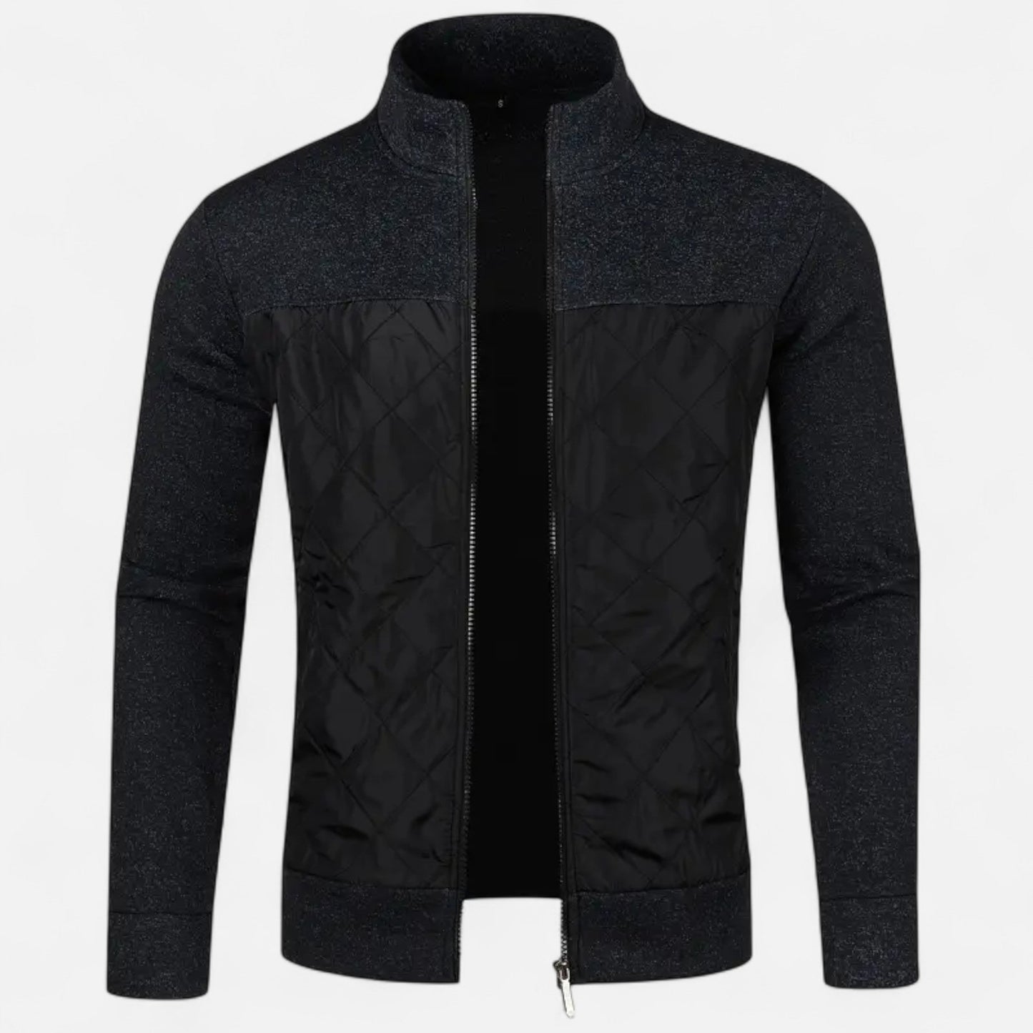 Riverton | Men’s Zip Jacket – Refined Knit Autumn Elegance