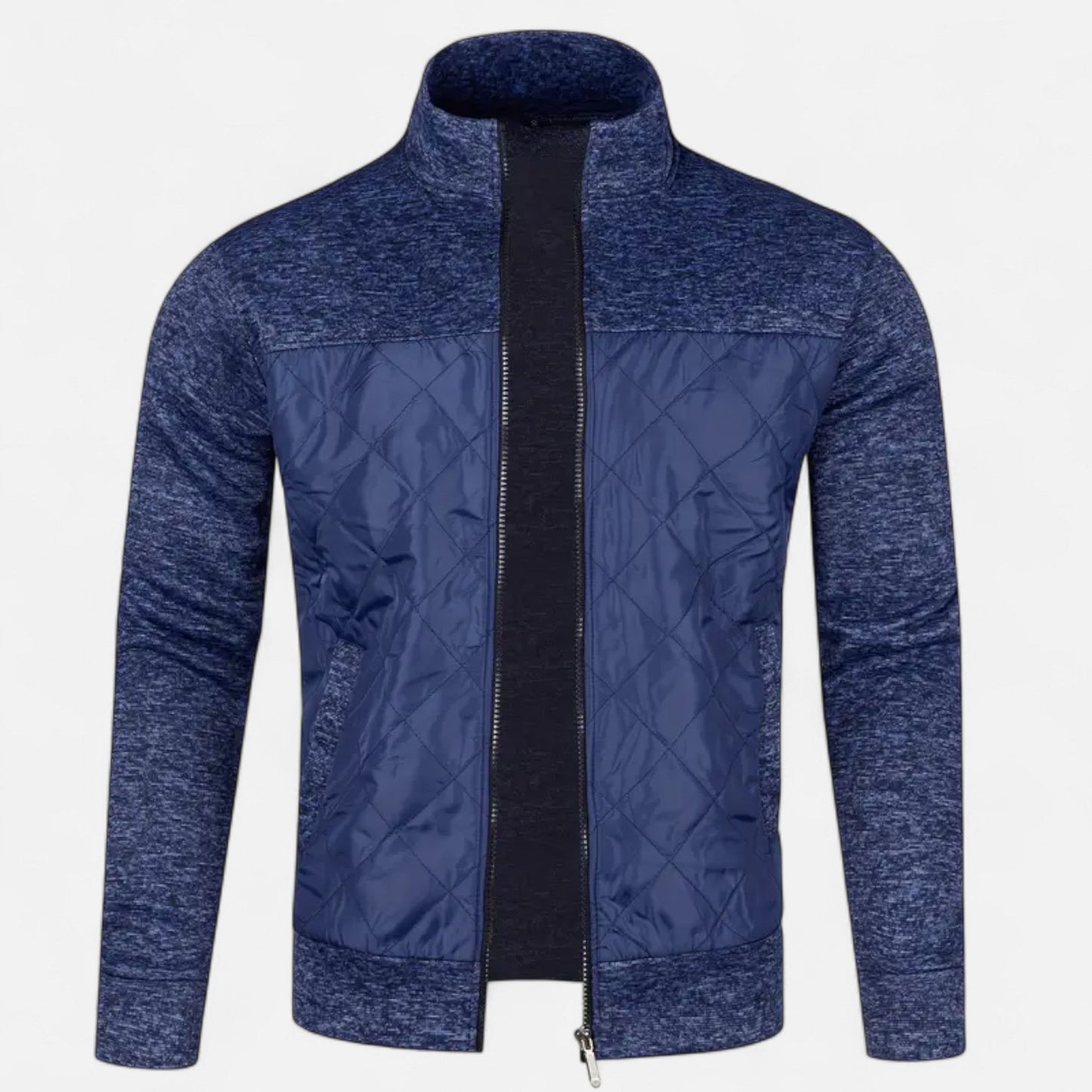 Riverton | Men’s Zip Jacket – Refined Knit Autumn Elegance
