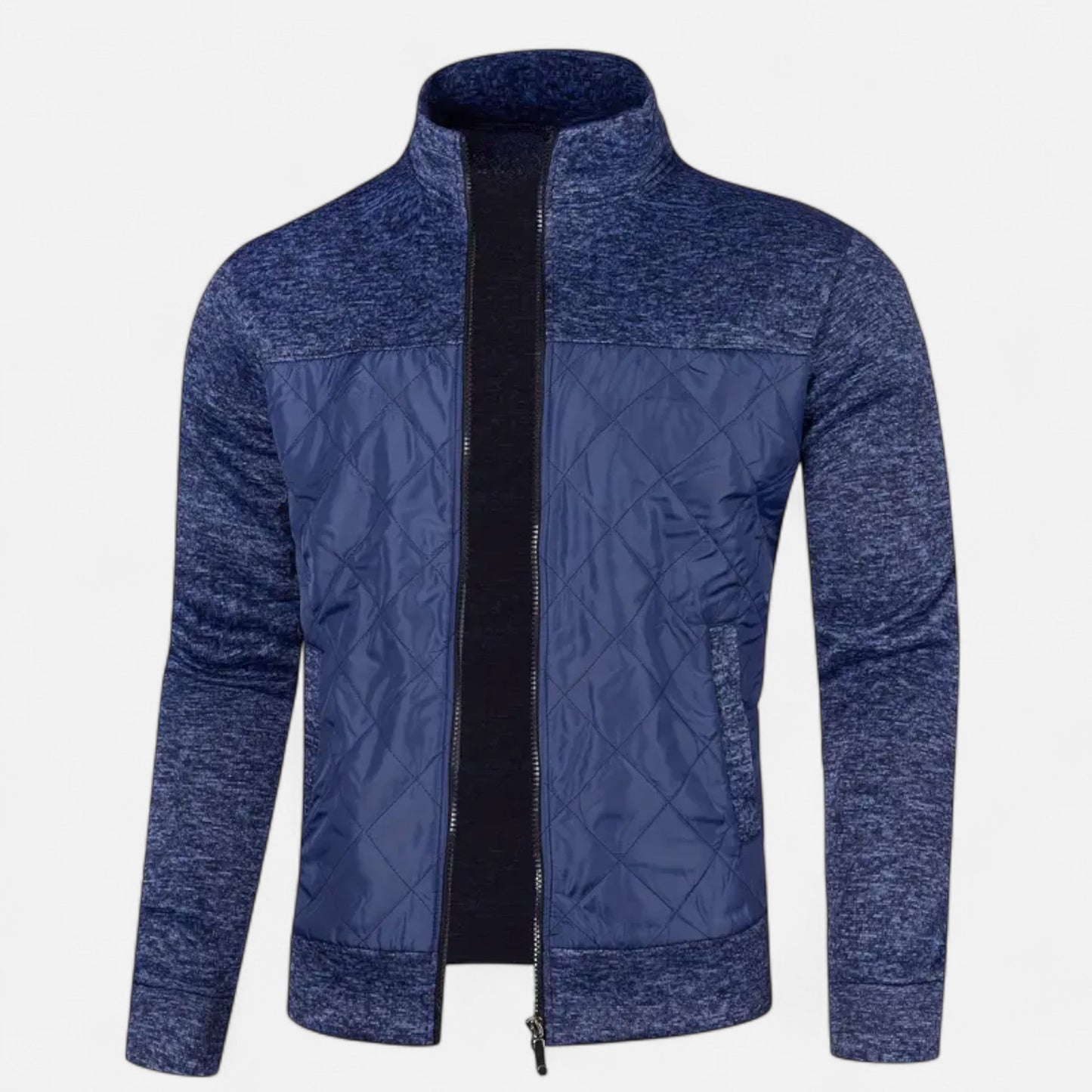 Riverton | Men’s Zip Jacket – Refined Knit Autumn Elegance