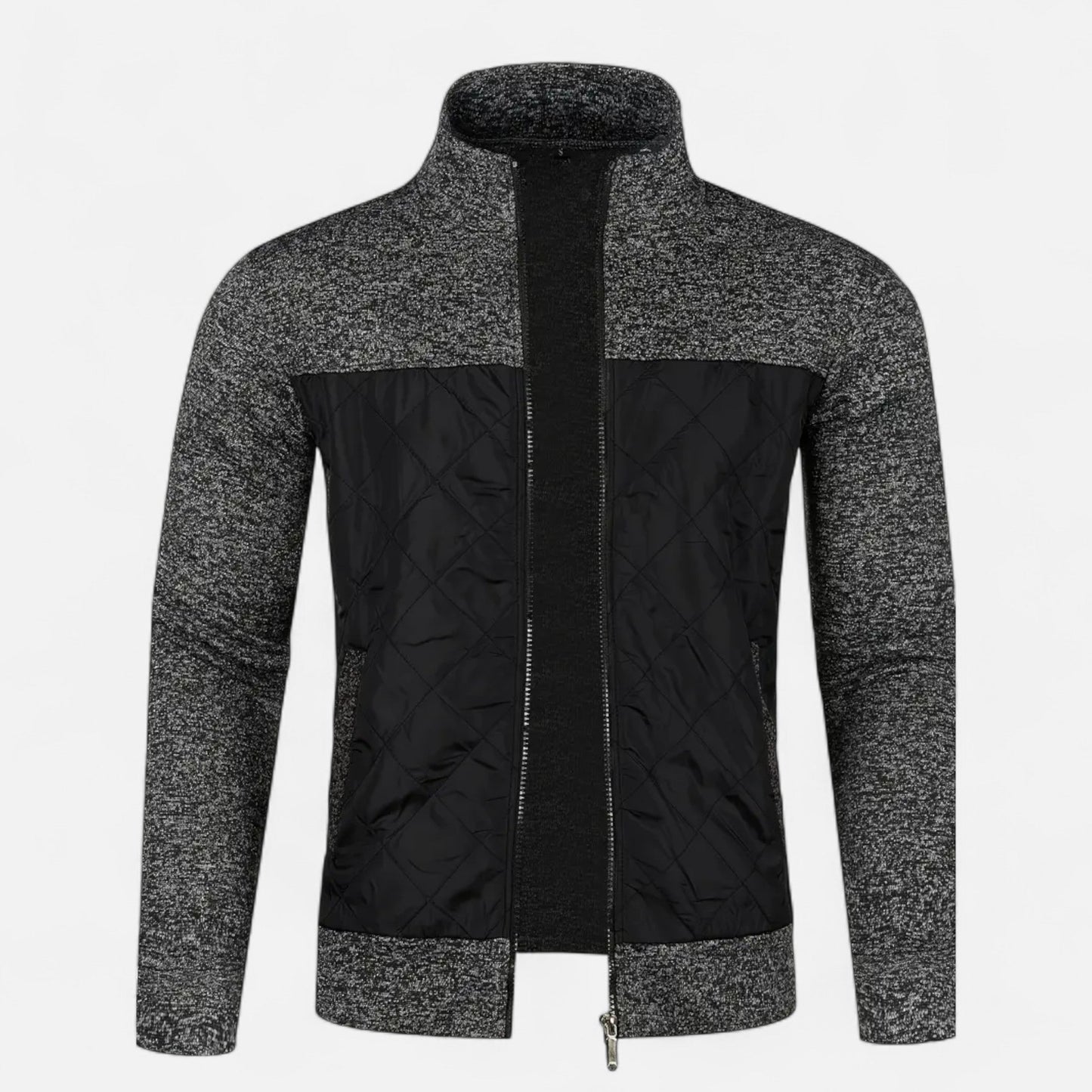 Riverton | Men’s Zip Jacket – Refined Knit Autumn Elegance