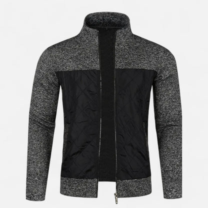 Riverton | Men’s Zip Jacket – Refined Knit Autumn Elegance