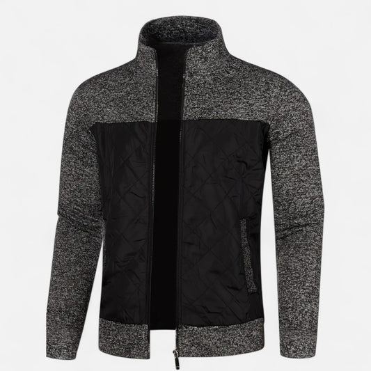 Riverton | Men’s Zip Jacket – Refined Knit Autumn Elegance