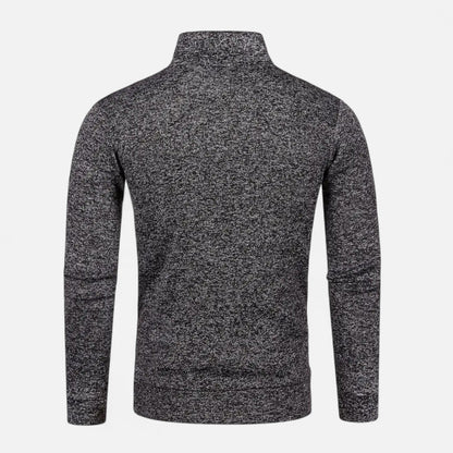 Riverton | Men’s Zip Jacket – Refined Knit Autumn Elegance