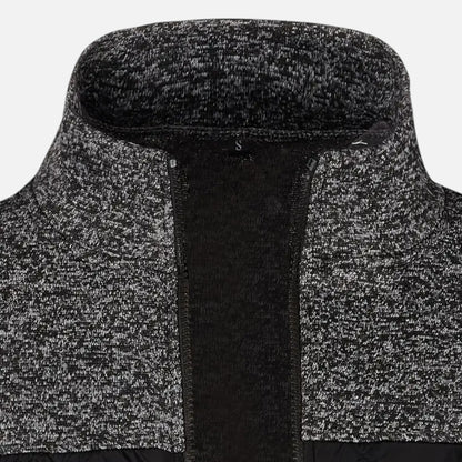 Riverton | Men’s Zip Jacket – Refined Knit Autumn Elegance