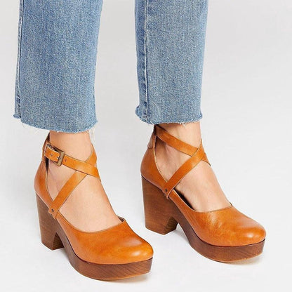 Serenity | Women’s Leather Wedge Heel Shoes
