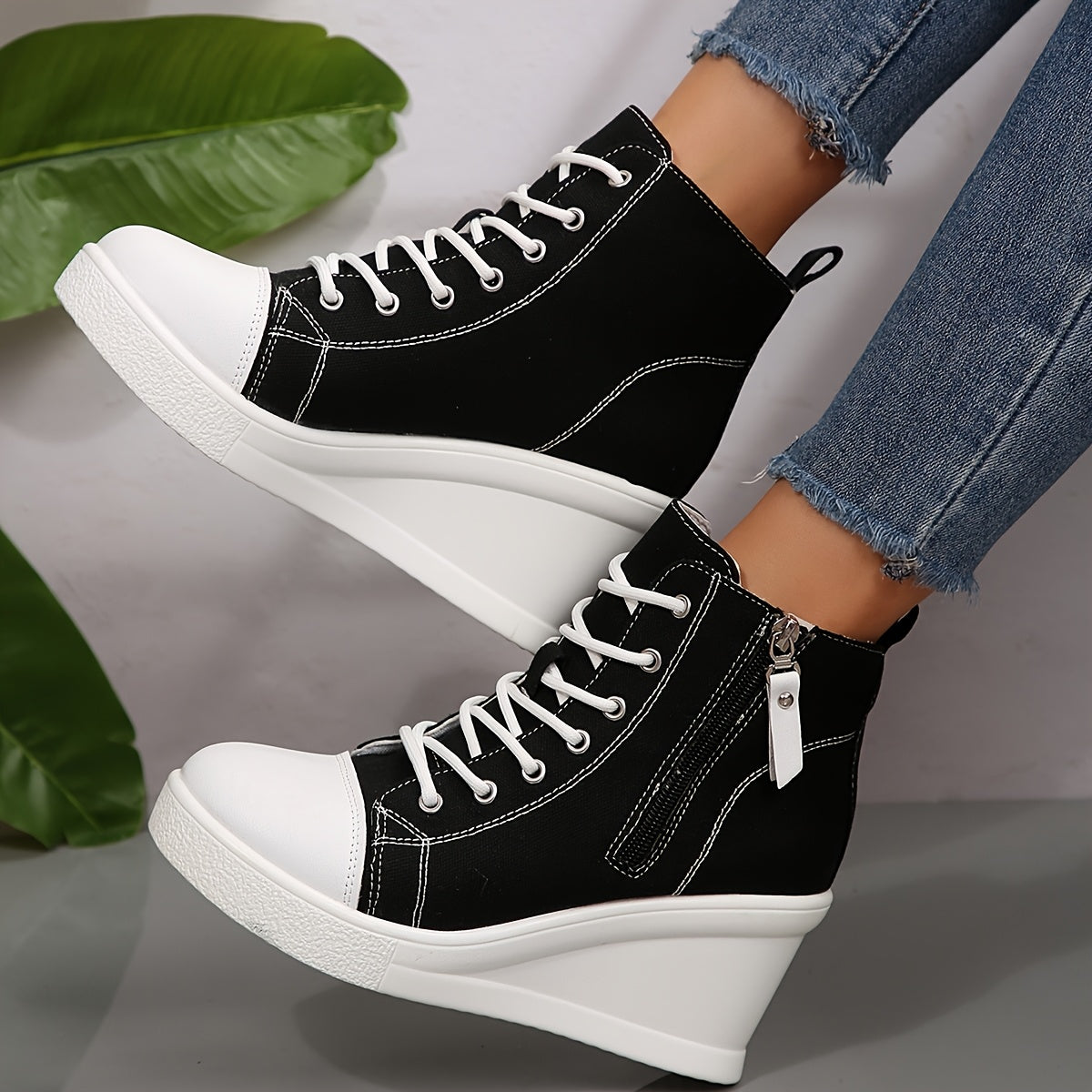 Prysa | Women’s Canvas Wedge Sneakers