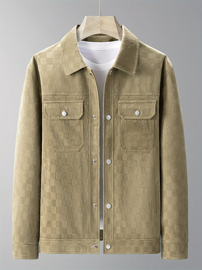 Cairne | Men’s Velour Suede Checkerboard Jacket