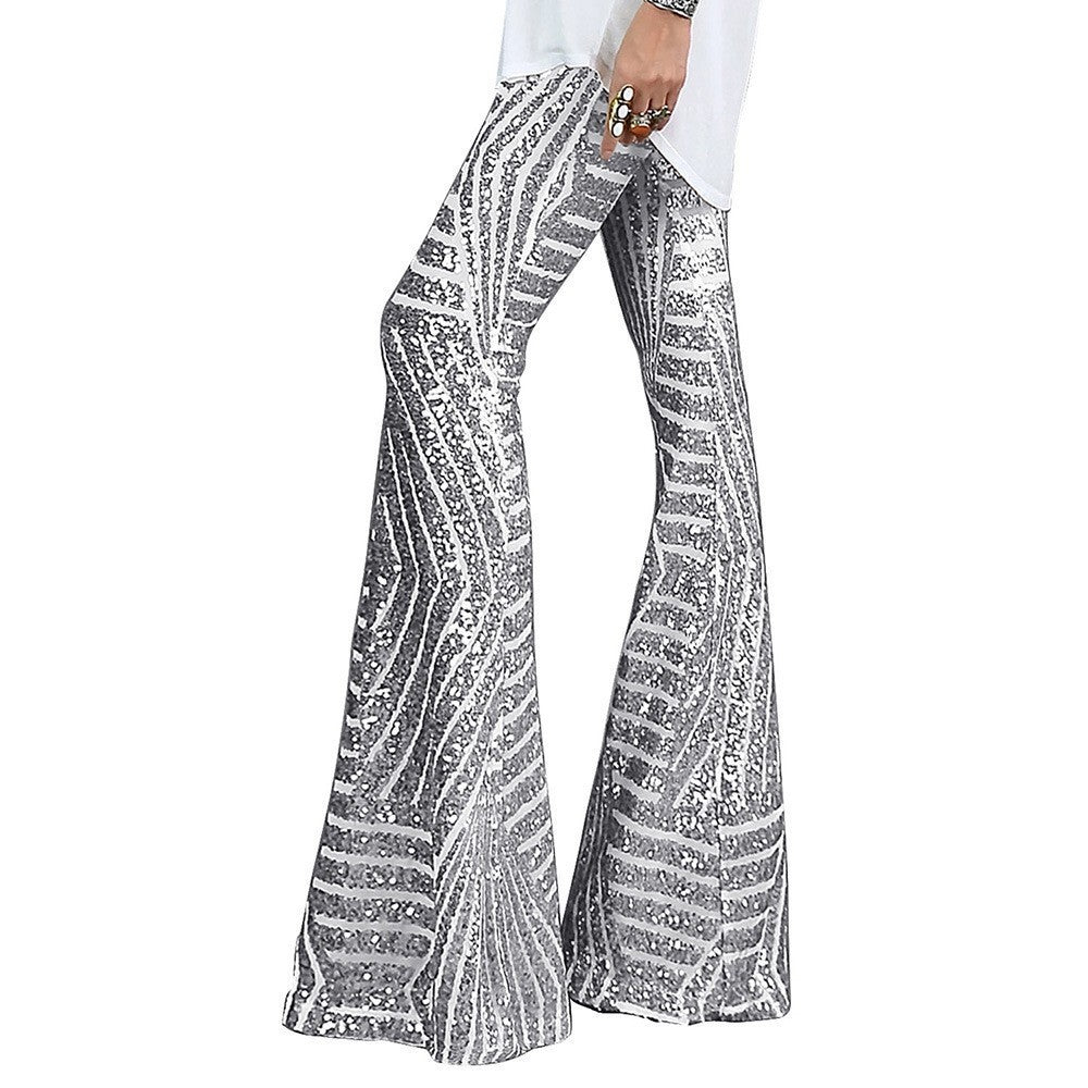 Mirelle | Women’s Flared Sequin Trousers