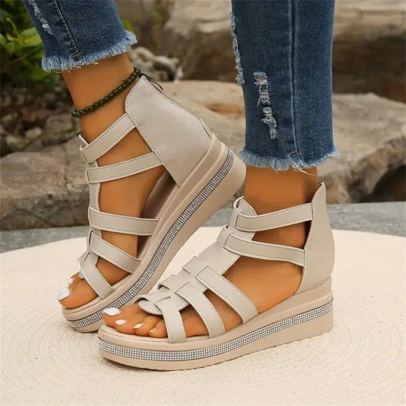 Brynlee | Women’s Rhinestone Wedge Sandals