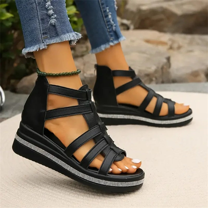 Brynlee | Women’s Rhinestone Wedge Sandals