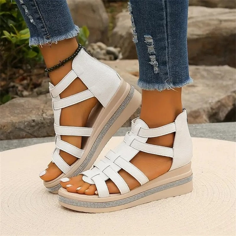 Brynlee | Women’s Rhinestone Wedge Sandals
