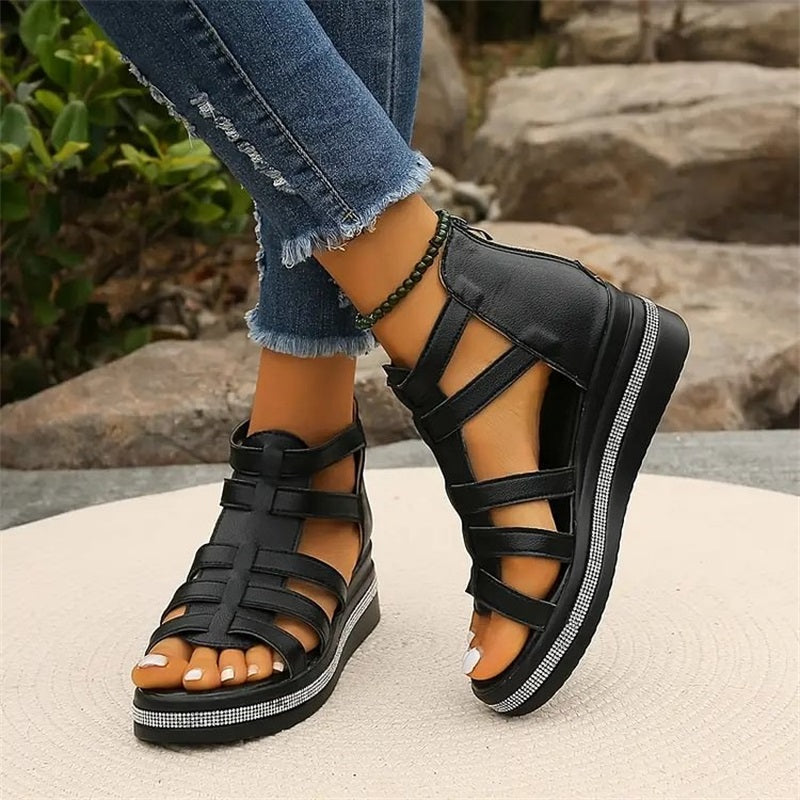 Brynlee | Women’s Rhinestone Wedge Sandals