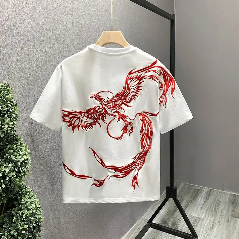Phoenixa | Unisex Embroidered Cotton Tee